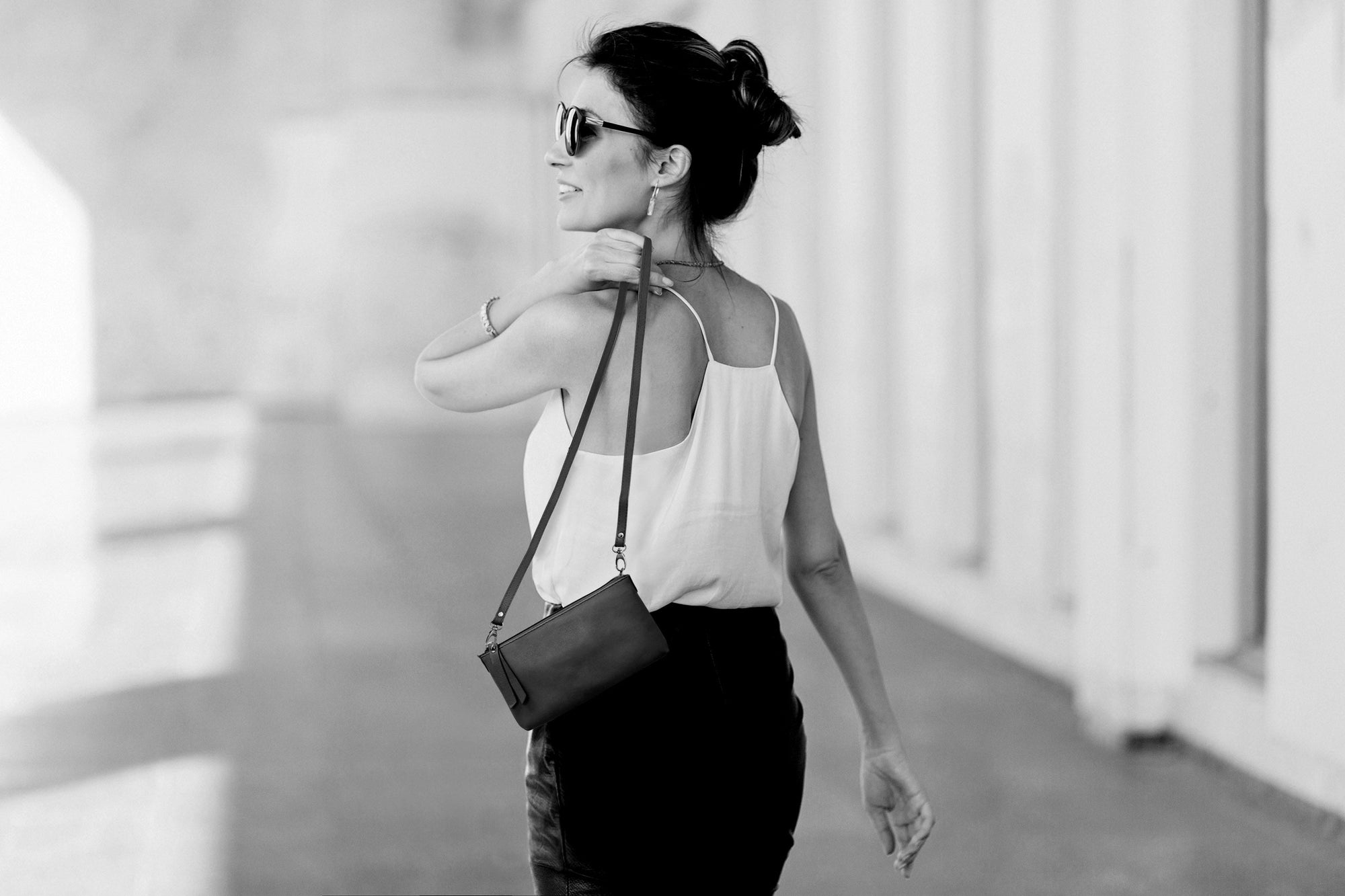 Renato Borzatta | Crossbodytas | Italiaans Leer | Nero | Verstelbare Schouderband.