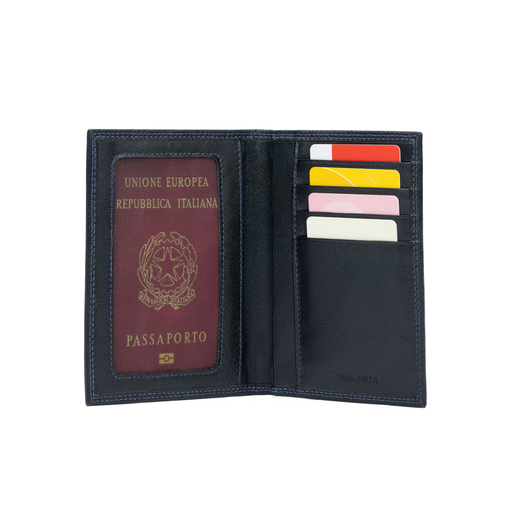 Renato Borzatta | Documenthouder | Italiaans Leer | Onyx Zwart | Passporthouder Compact.