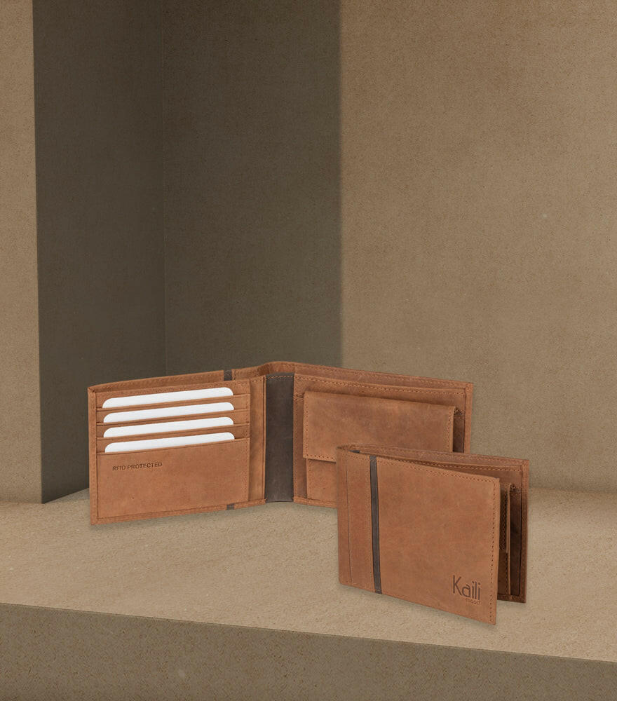 Renato Borzatta | Heren Portemonnee | Italiaans Leer | Cuoio | RFID Bescherming.