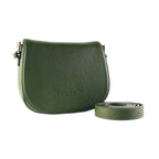 Renato Borzatta | Crossbodytas Dames | Italiaans Leer | Bosgroen | Afneembare Schouderband.