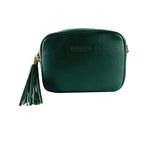 Renato Borzatta | Crossbodytas Dames | Italiaans Leer | Bosgroen | Afneembare Schouderband.