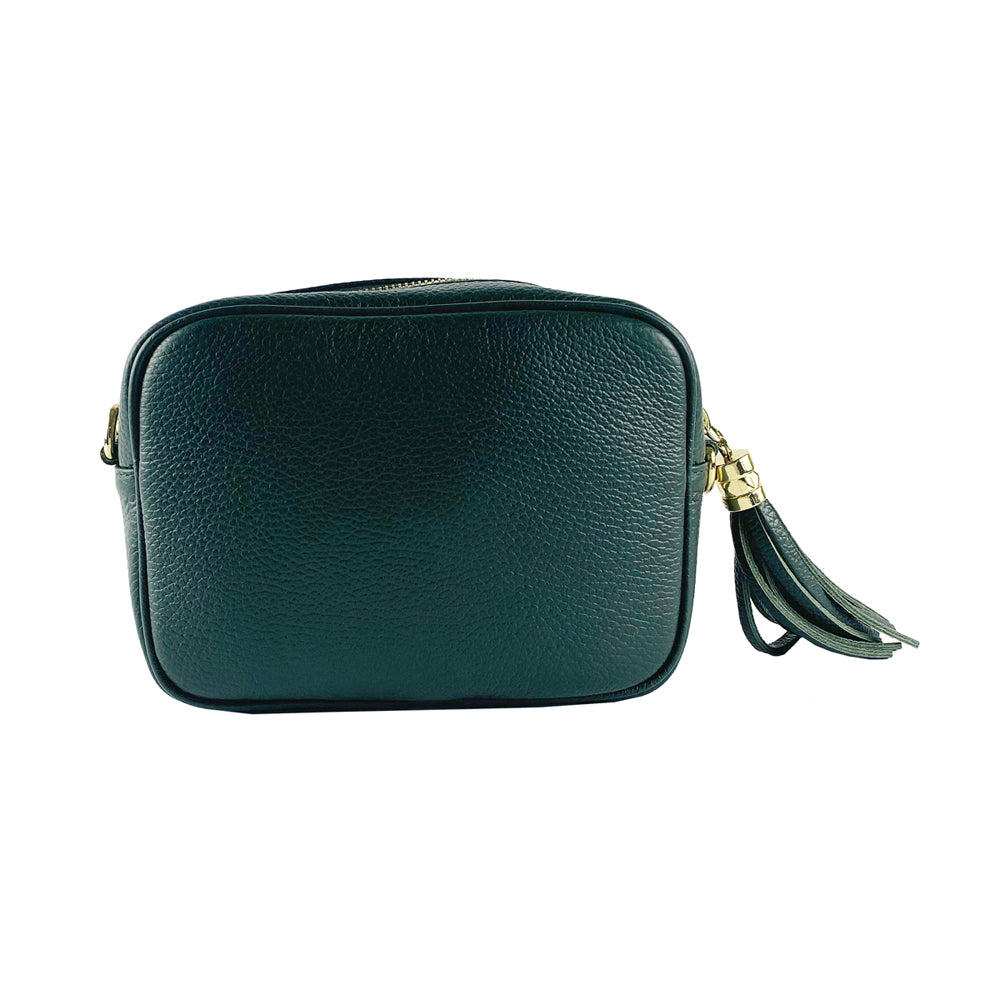 Renato Borzatta | Crossbodytas Dames | Italiaans Leer | Bosgroen | Afneembare Schouderband.