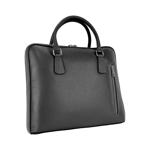 Renato Borzatta | Business Tas | Italiaans Leer | Onyx Zwart | Afneembare Band.