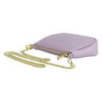 Renato Borzatta | Crossbodytas Dames | Italiaans Leer | Lavendel | Afneembare Metalen Ketting.