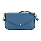 Renato Borzatta | Crossbodytas Klein | Italiaans Leer | Marineblauw | Afneembare Kettingband.
