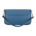 Renato Borzatta | Crossbodytas Klein | Italiaans Leer | Marineblauw | Afneembare Kettingband.