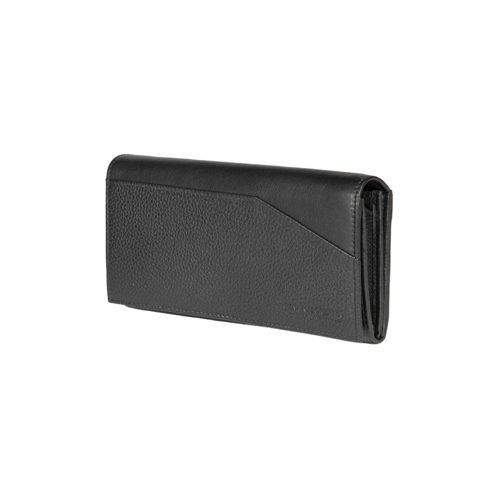 Renato Borzatta | Portemonnee | Italiaans Leer | Onyx Zwart | RFID Bescherming | Compact Design.