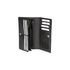 Renato Borzatta | Portemonnee | Italiaans Leer | Onyx Zwart | RFID Bescherming | Compact Design.