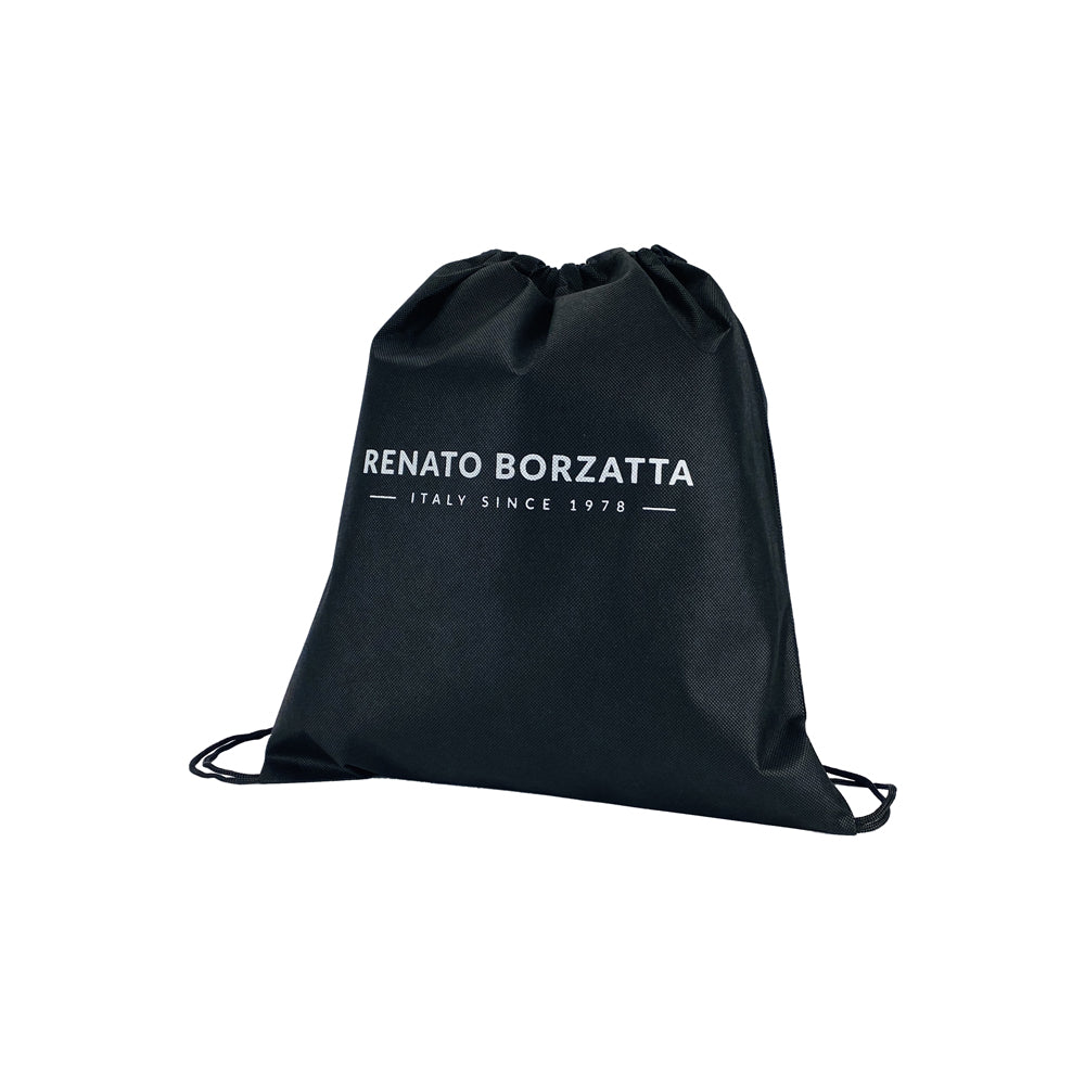 Renato Borzatta | Crossbodytas | Italiaans Leer | Onyx Zwart | Nylon | Verstelbare Schouderband.
