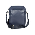 Renato Borzatta | Crossbodytas | Italiaans Leer | Avio Blauw | Nylon | Verstelbare Schouderband.